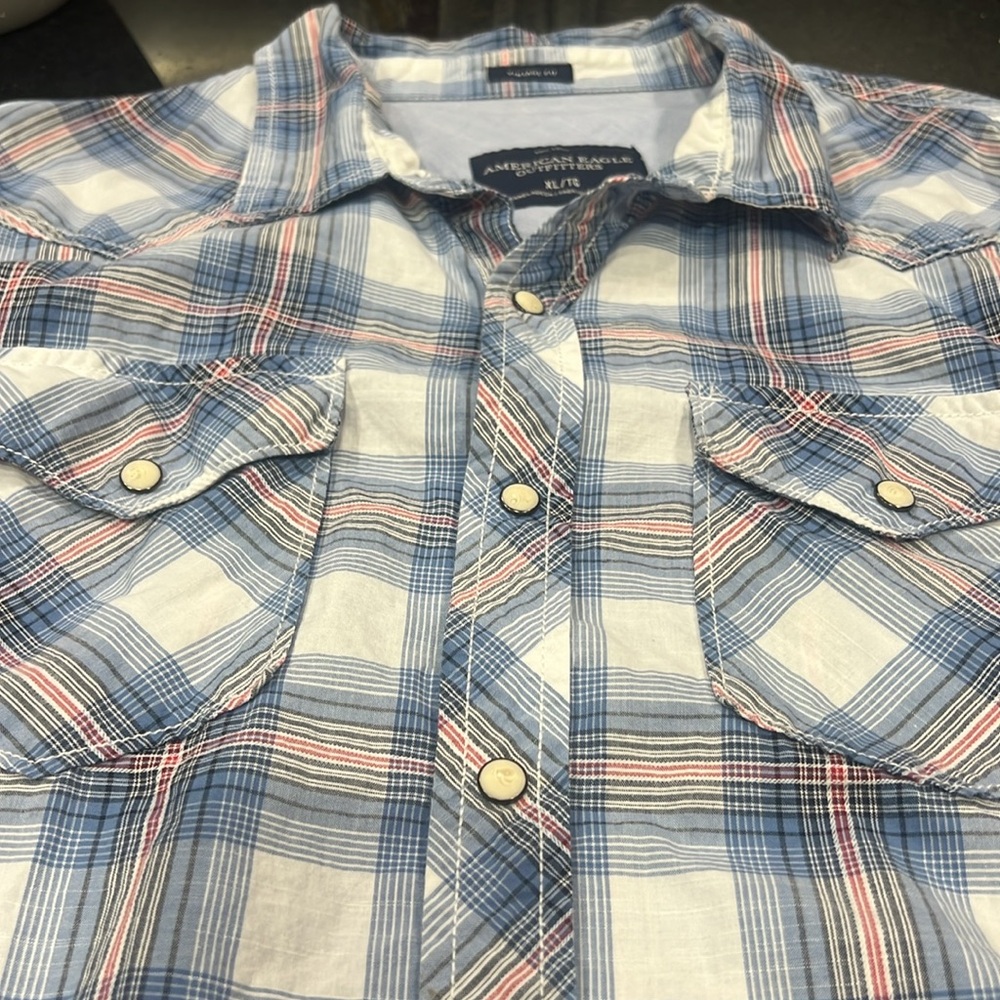 American Eagle Outfitters men's plaid western shirt size XL
